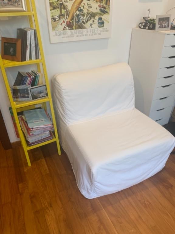 FREE white IKEA chairbed., Furniture & Home Living, Furniture, Sofas