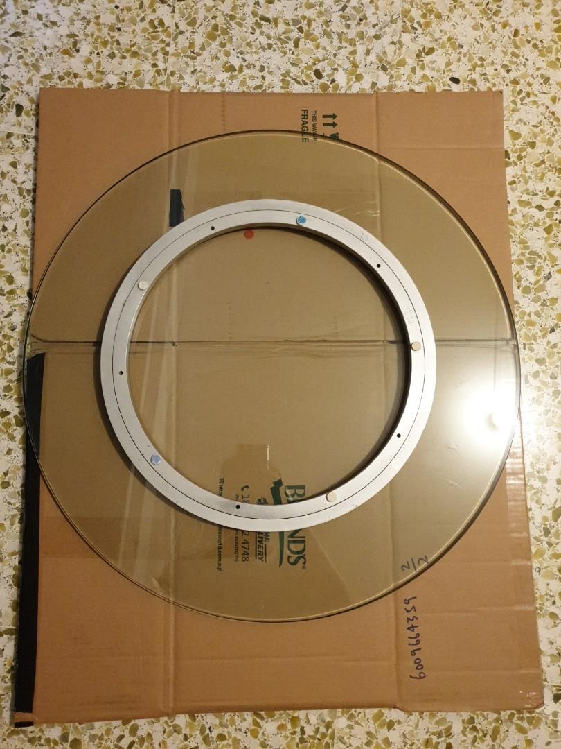 Glass Cover + Table Turner, Furniture & Home Living, Furniture, Tables