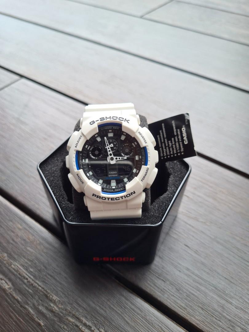 G shock top ga 100b white