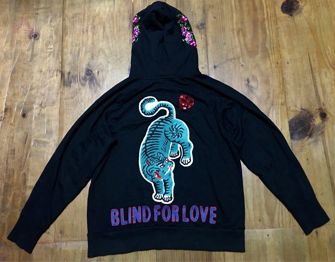 Gucci blind for love hoodie sales