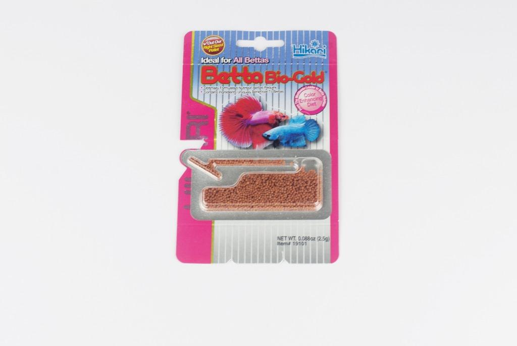 Hikari Betta Bio-Gold (0.088oz, 2.5g) (Category: Pet Food) located in Pasig City. Submitted by petholics (Listing ID 1104288504, Image 1). Description: Optimally formulated nutrition Bettas require. Contains ingredients uniquely beneficial to Bettas. Ideal for all Bettas. .