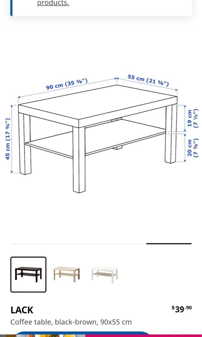 IKEA black wooden coffee Table, Furniture & Home Living, Furniture