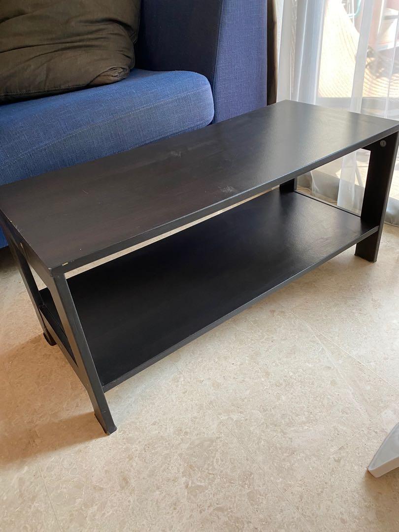 IKEA black wooden coffee Table, Furniture & Home Living, Furniture