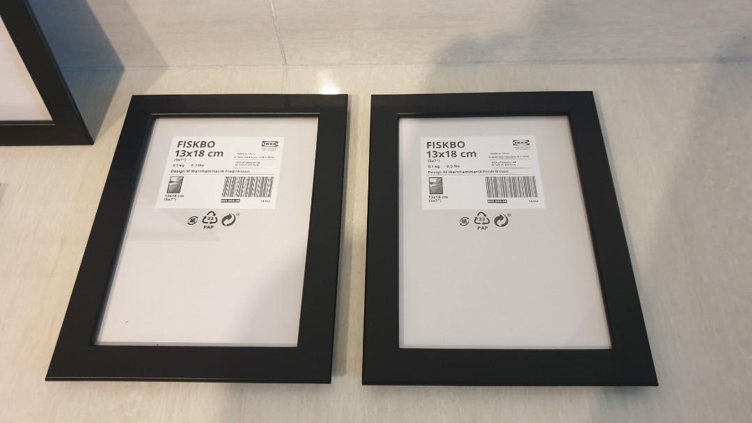 IKEA Photo Frames (FISKBO, YLLEVAD) (30x40, 21x30, 13x18), Furniture