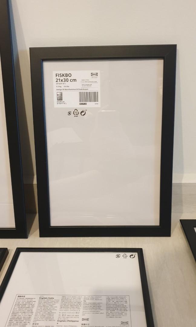 IKEA Photo Frames (FISKBO, YLLEVAD) (30x40, 21x30, 13x18), Furniture