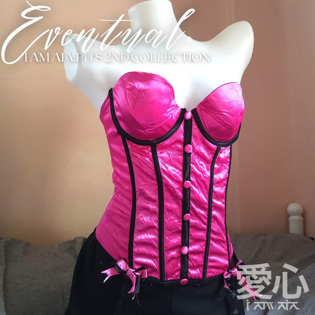 ITEM: AIA355-B BRAND: Native Intimates Satin Corset COLOR: Hot Pink and  Black Details SIZE ON TAG: 36B best fits 36B to 38A, Women's Fashion, Tops,  Others Tops on Carousell