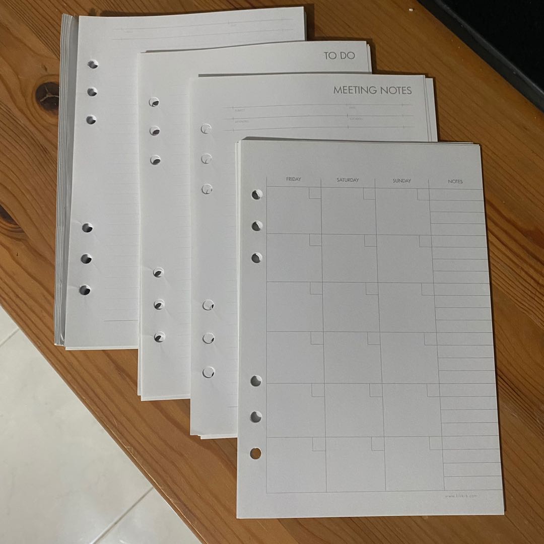 Inserts Refill Planner for Louis Vuitton Agenda, Hobbies & Toys, Stationery  & Craft, Stationery & School Supplies on Carousell