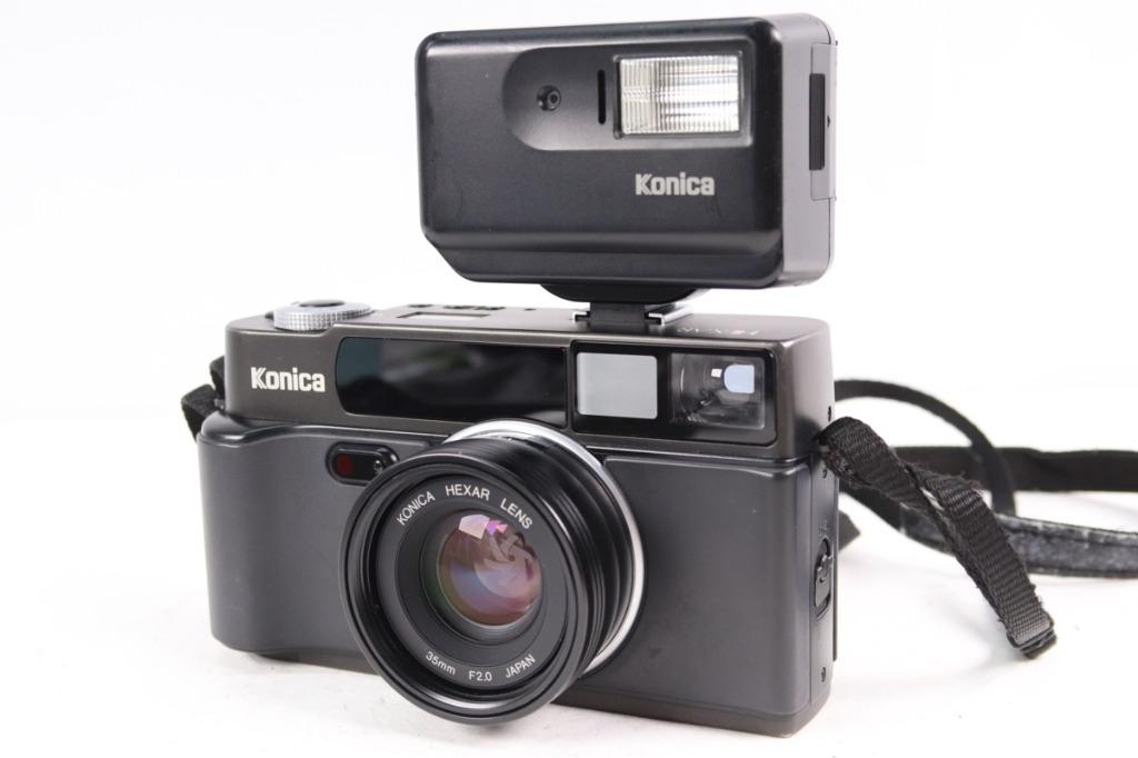 美品 Konica Hexar 35㎜F2.0 専用ストロボ付き 美品】Konica