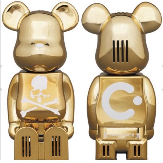 MEDICOM cleverin×BE@RBRICK×CONVENI  bearbrick fragment Black Gold 2 set 