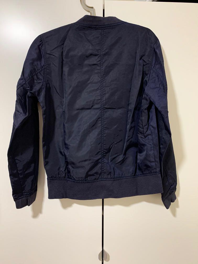 Navy Bomber Jacket, Women's Fashion, Coats, Jackets and Outerwear on