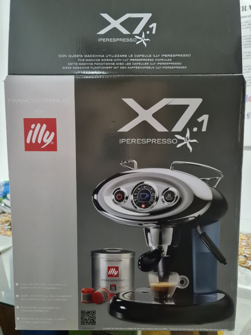 (New) Illy X7.1 iperEspresso Espresso & Coffee Machine Black Color