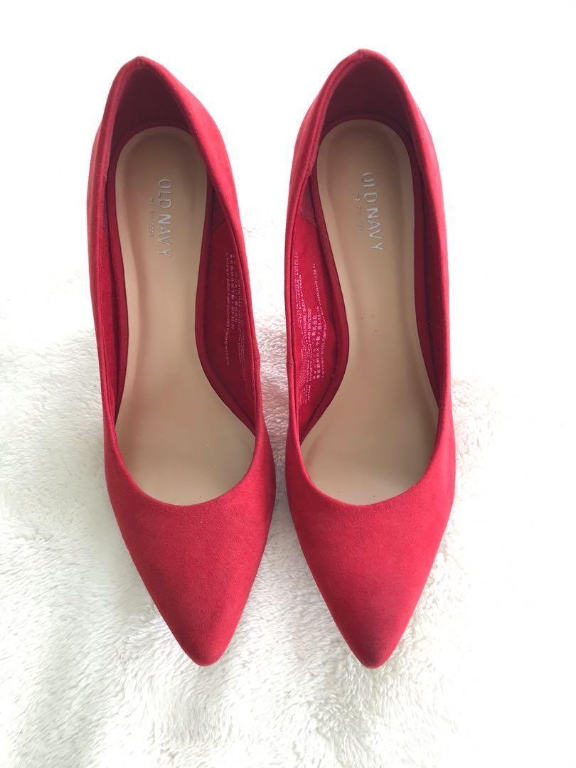Old Navy Red Heels Women s Fashion Footwear Heels on Carousell