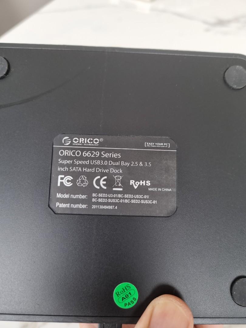ORICO dual bay hard disk dock, Computers & Tech, Parts & Accessories