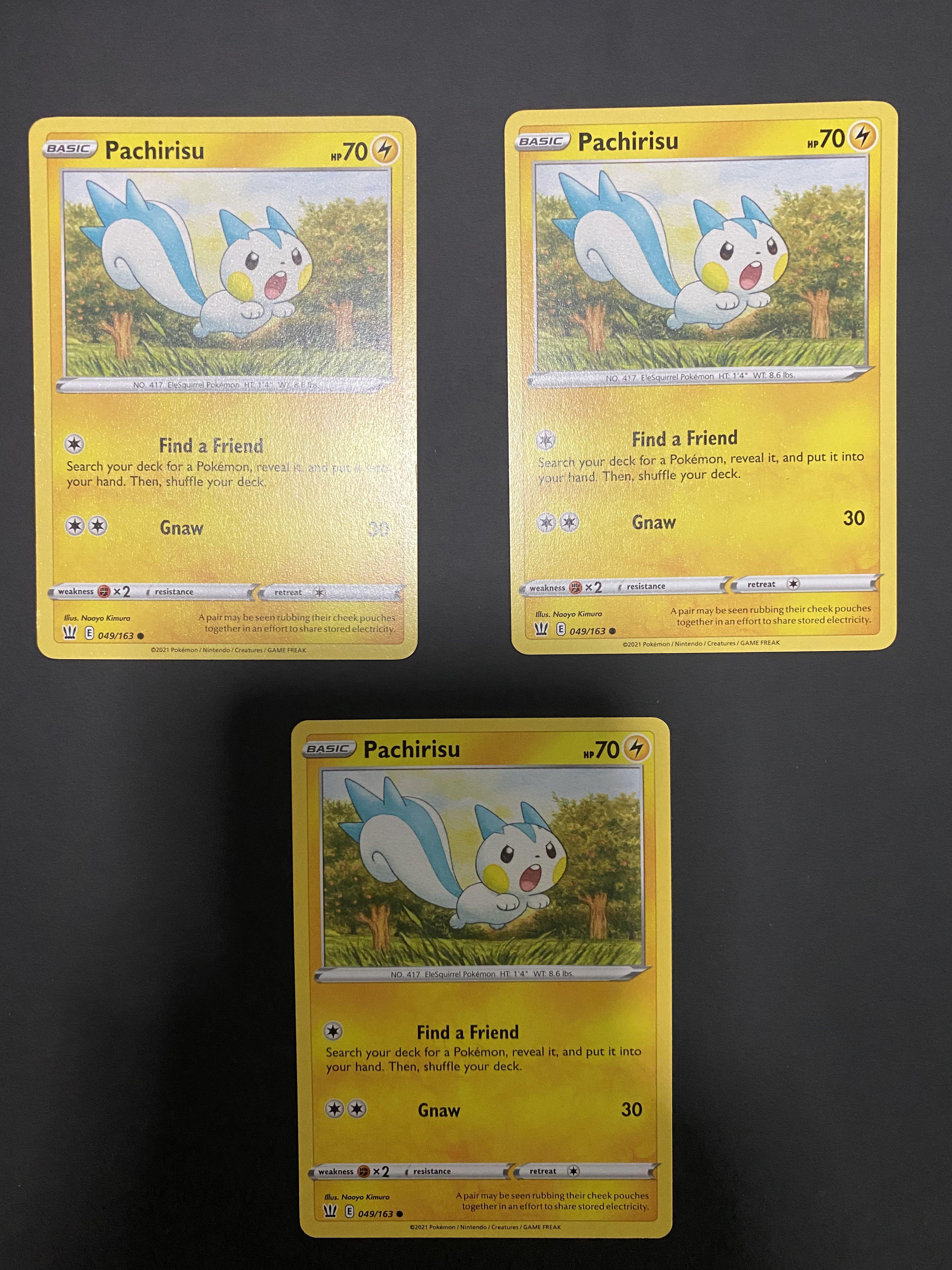 Pachirisu Battle Styles 49/163 - Common Pokmon Pokemon Card, Hobbies &  Toys, Toys & Games on Carousell