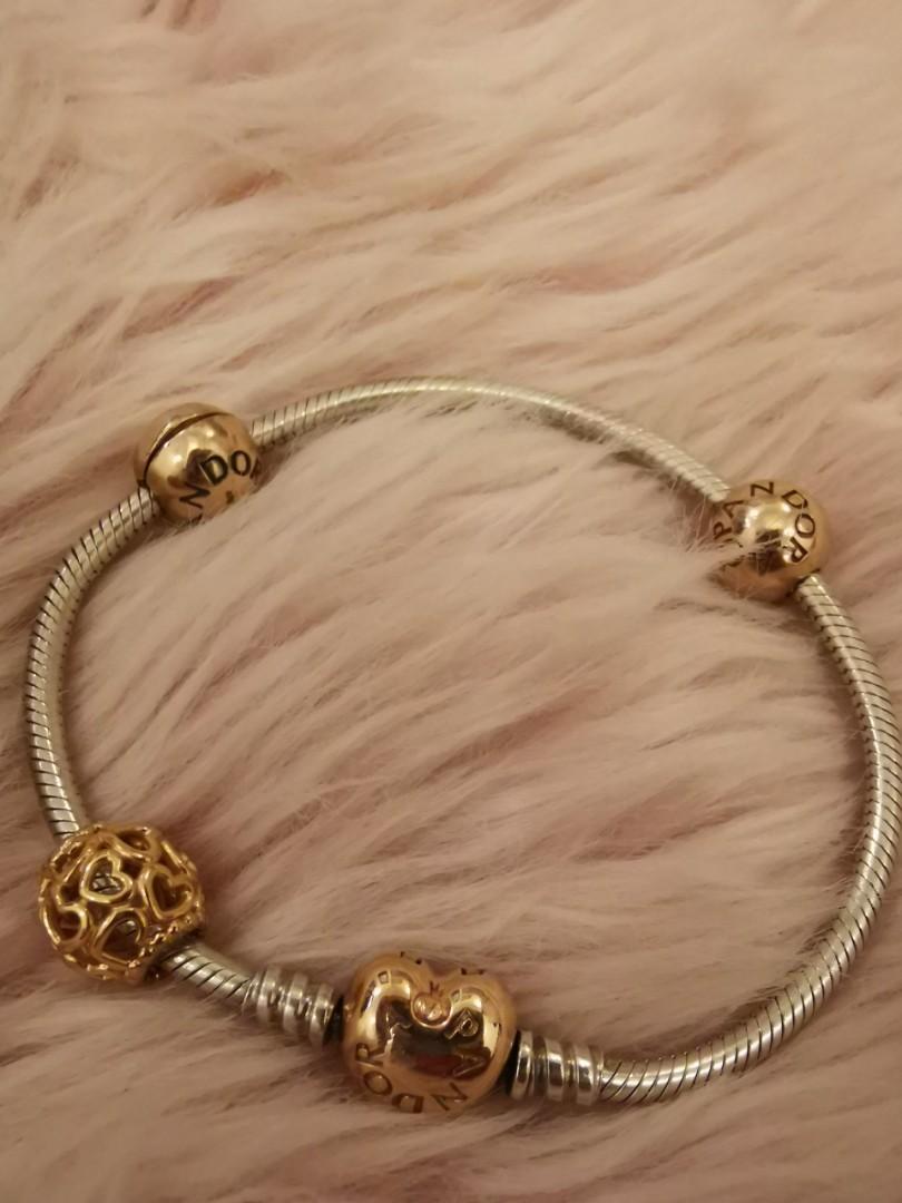 Pandora Rose Gold Heart Clasp Bracelet 