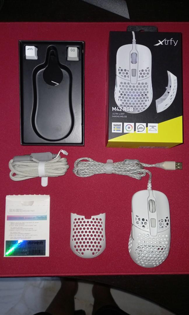Paracorded Xtrfy M42 With Tiger Arc Ice Feet Computers Tech Parts Accessories Mouse Mousepads On Carousell