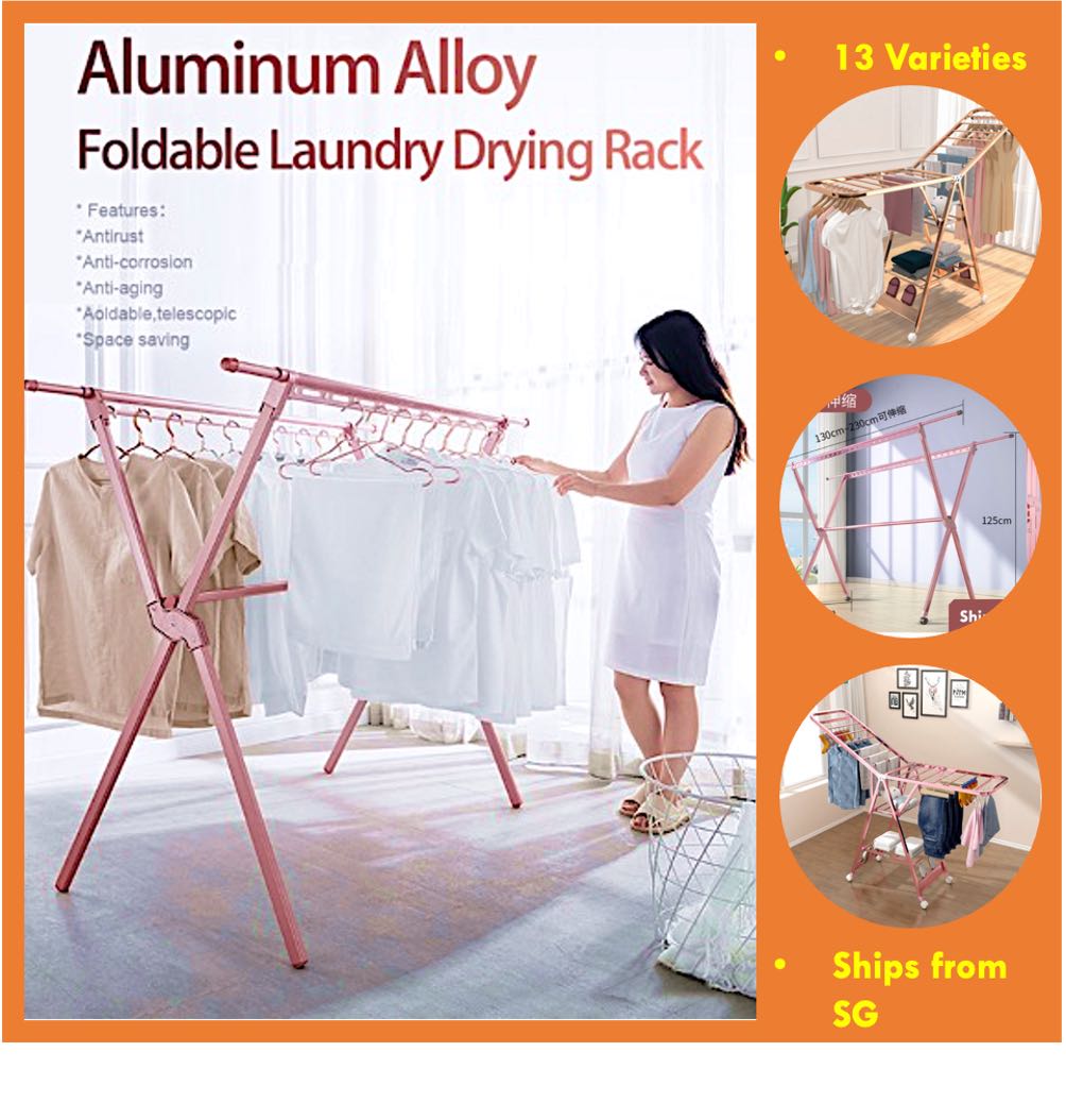 Premium Aluminum Clothes Drying Rack Laundry Rack, Furniture & Home