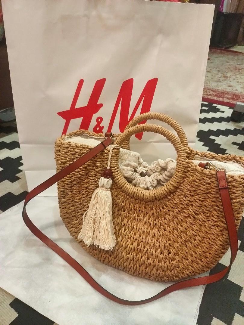 H&m shop wicker bag