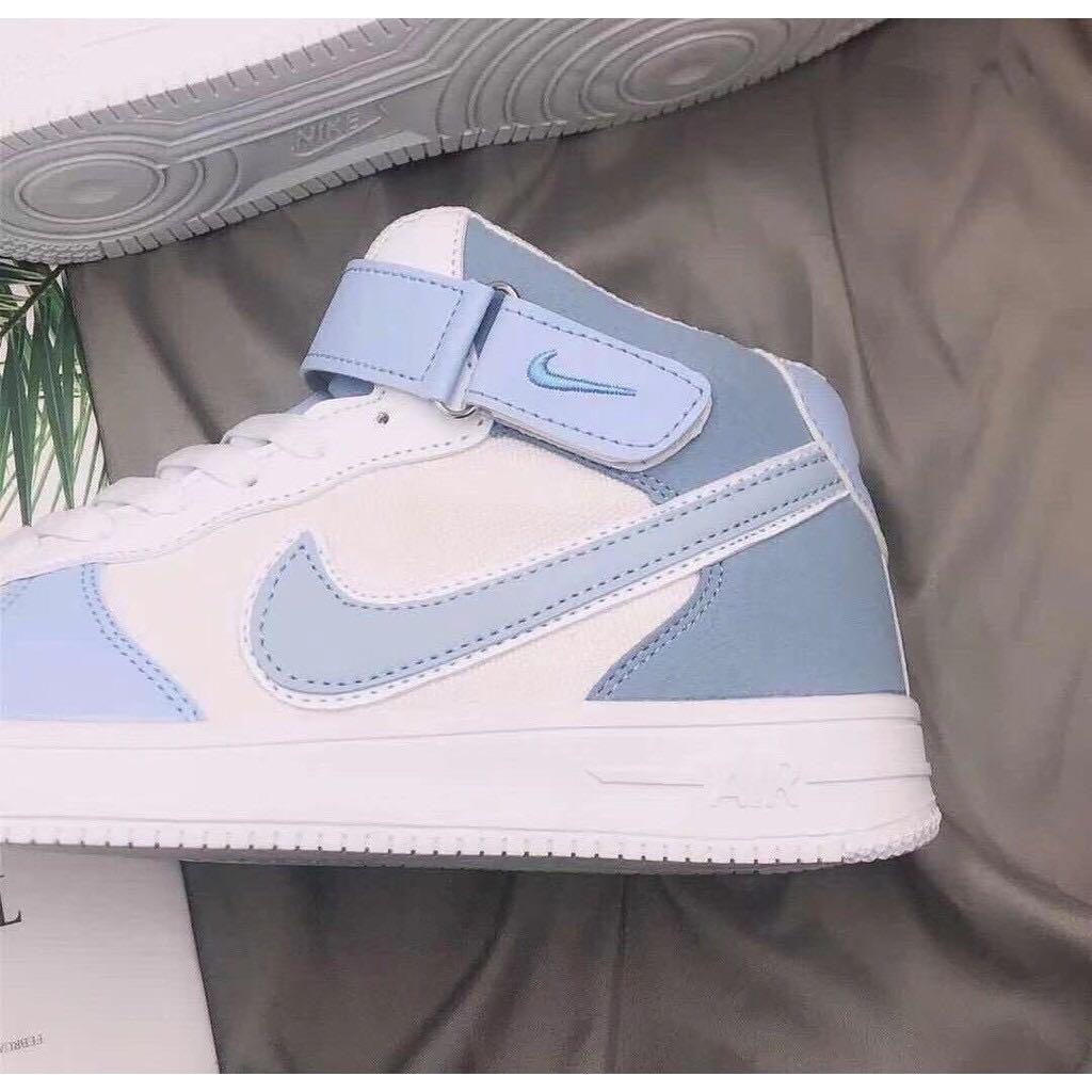 Nike high tops baby blue clearance