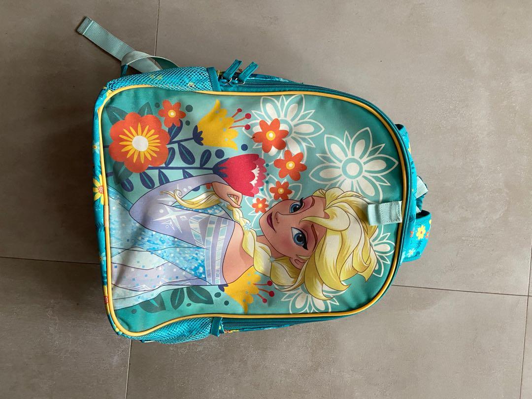 Reversible Backpack (Category: Babies & Kids Fashion) located in Marikina City. Submitted by marvim (Listing ID 1104148925, Image 2). Description: Used maybe once or twice and then stored. Reversible — Anna on one side; Elsa on the other .