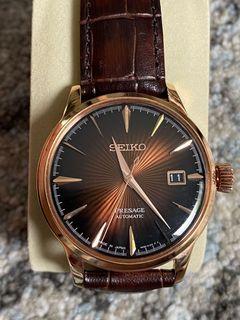 Seiko Japan Made Presage Cocktail Rose Gold Plated Men's Watch SRPB46J1 (lady owned)