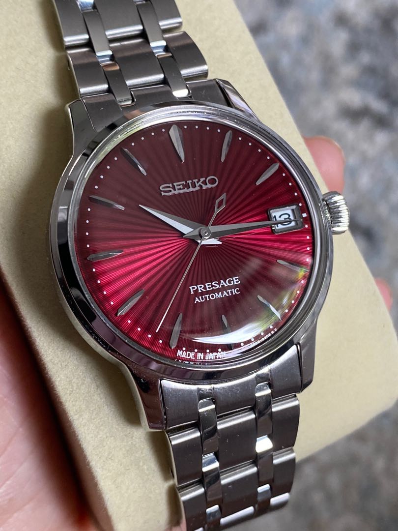 Seiko presage red dial on sale