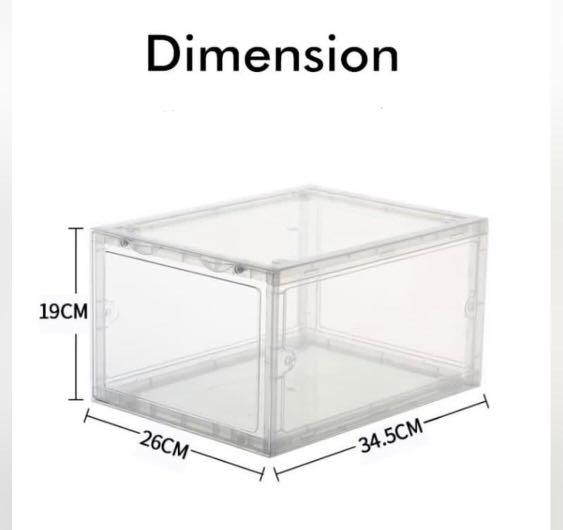 Clear shoe boxes front opening on sale