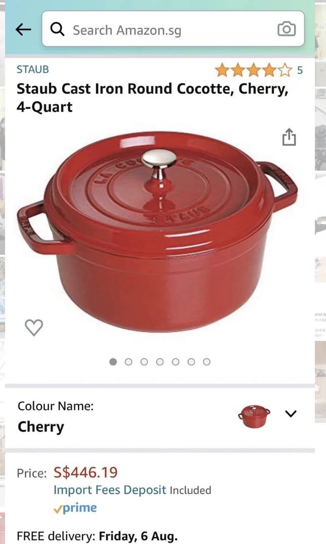 Staub Dutch oven 24cm, Furniture & Home Living, Kitchenware & Tableware