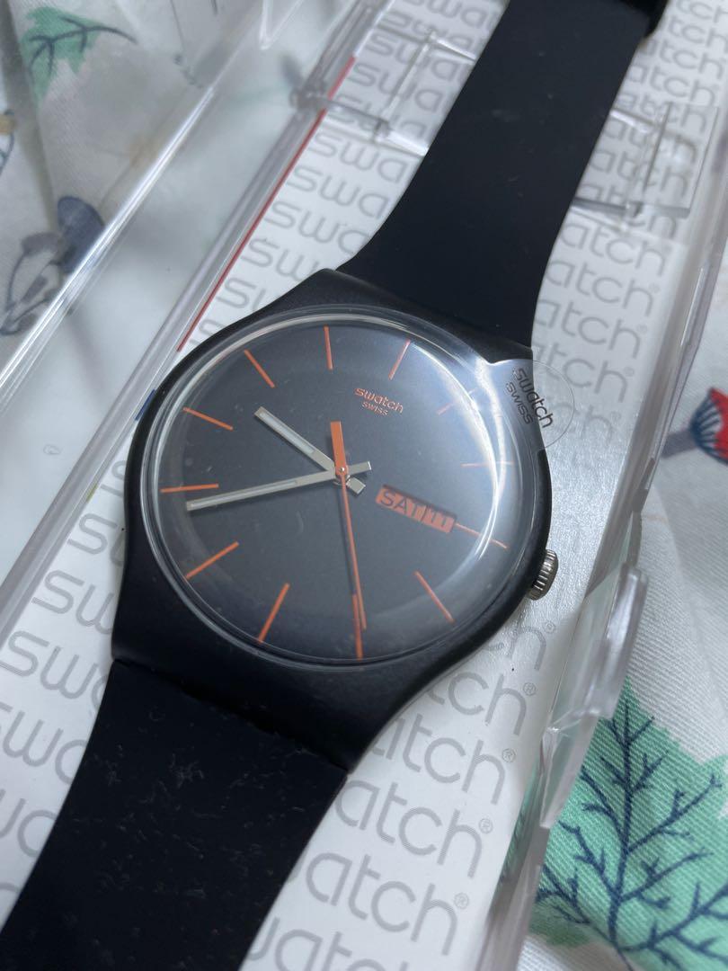 SWATCH DARK REBEL WATCH Unisex Men s Fashion Watches Accessories Watches on Carousell