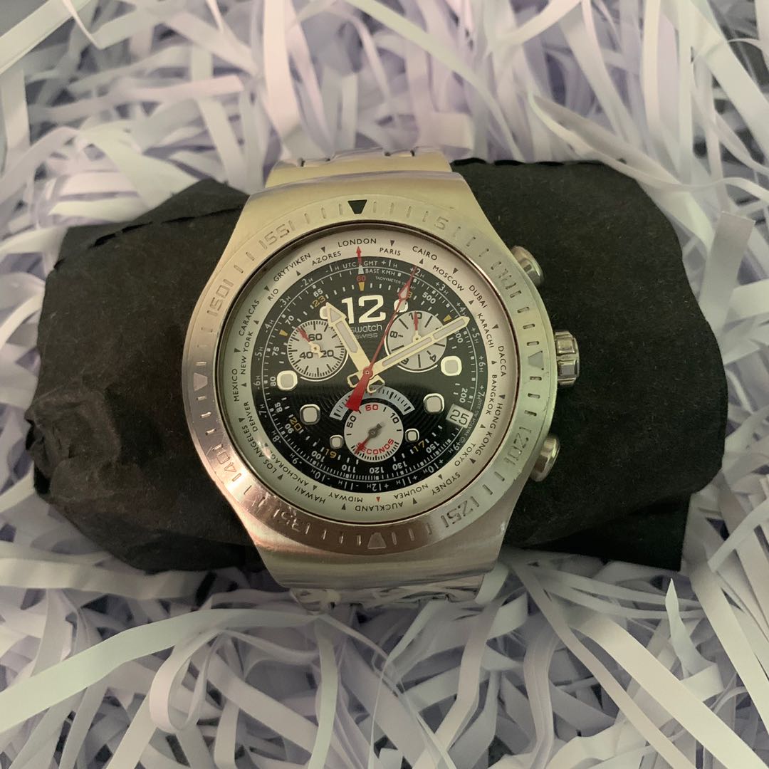 Swatch irony stainless clearance steel sr936sw