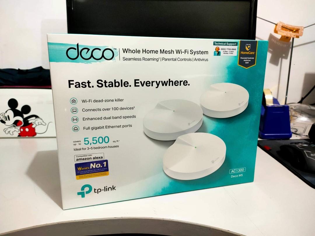 TP-Link Whole Home Mesh Wi-Fi (Deco E4 & M5) 💯 Original (Category: Networking) located in Pasig City. Submitted by fjEgangan (Listing ID 1104246104, Image 3). Description: ⭐ FOR SALE ⭐ TP-LINK WHOLE HOME MESH WIFI 📍 Brandnew 📍 Sealed 📍 Original 📍 1year warranty 📍 7days replacement if defective Available same-day delivery (except sunday) Book ntin agad sa rider. Mode of payment: COD, Gcash o Online banking For more products/item and details,