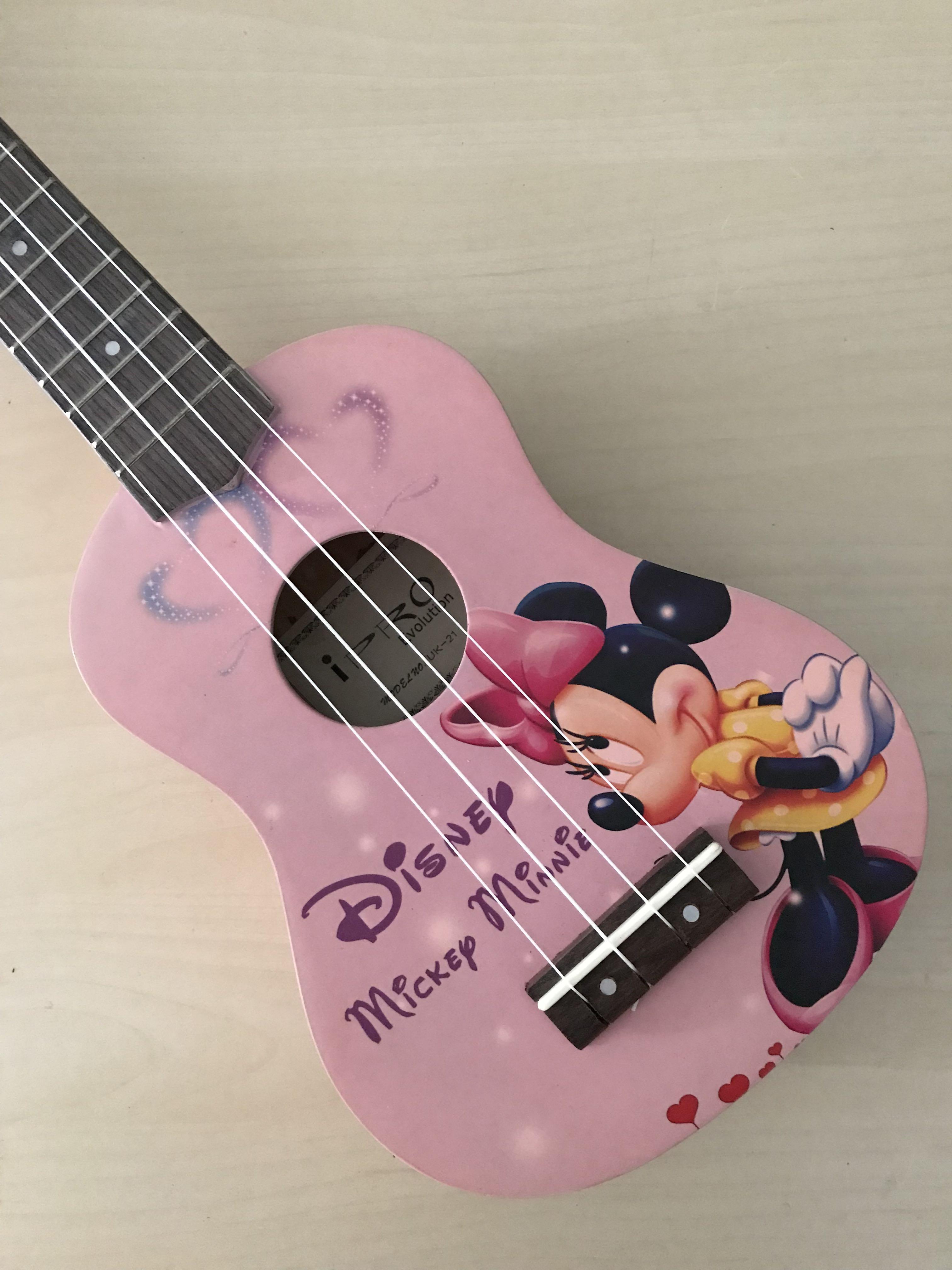 Ukulele Disney Mickey Minnie, Hobbies & Toys, Music & Media, Musical