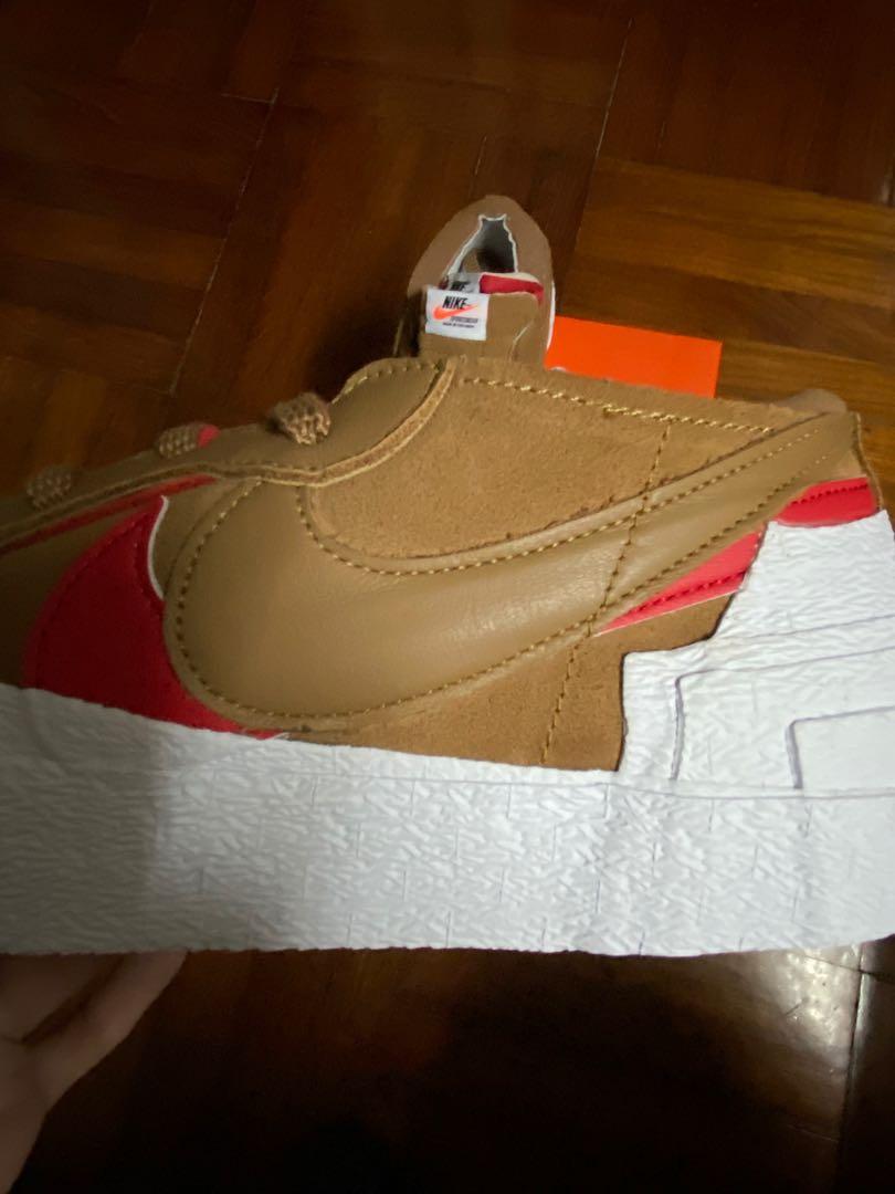 US 10 Nike Sacai Blazer Low British Tan (DD1877-200), 男裝, 鞋