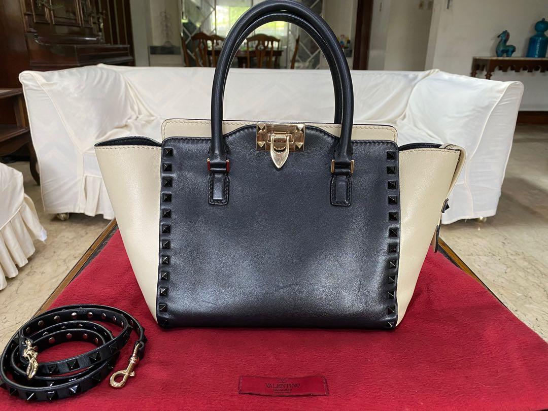 Valentino Rockstud Double Handle SMALL, Luxury, Bags & Wallets on Carousell