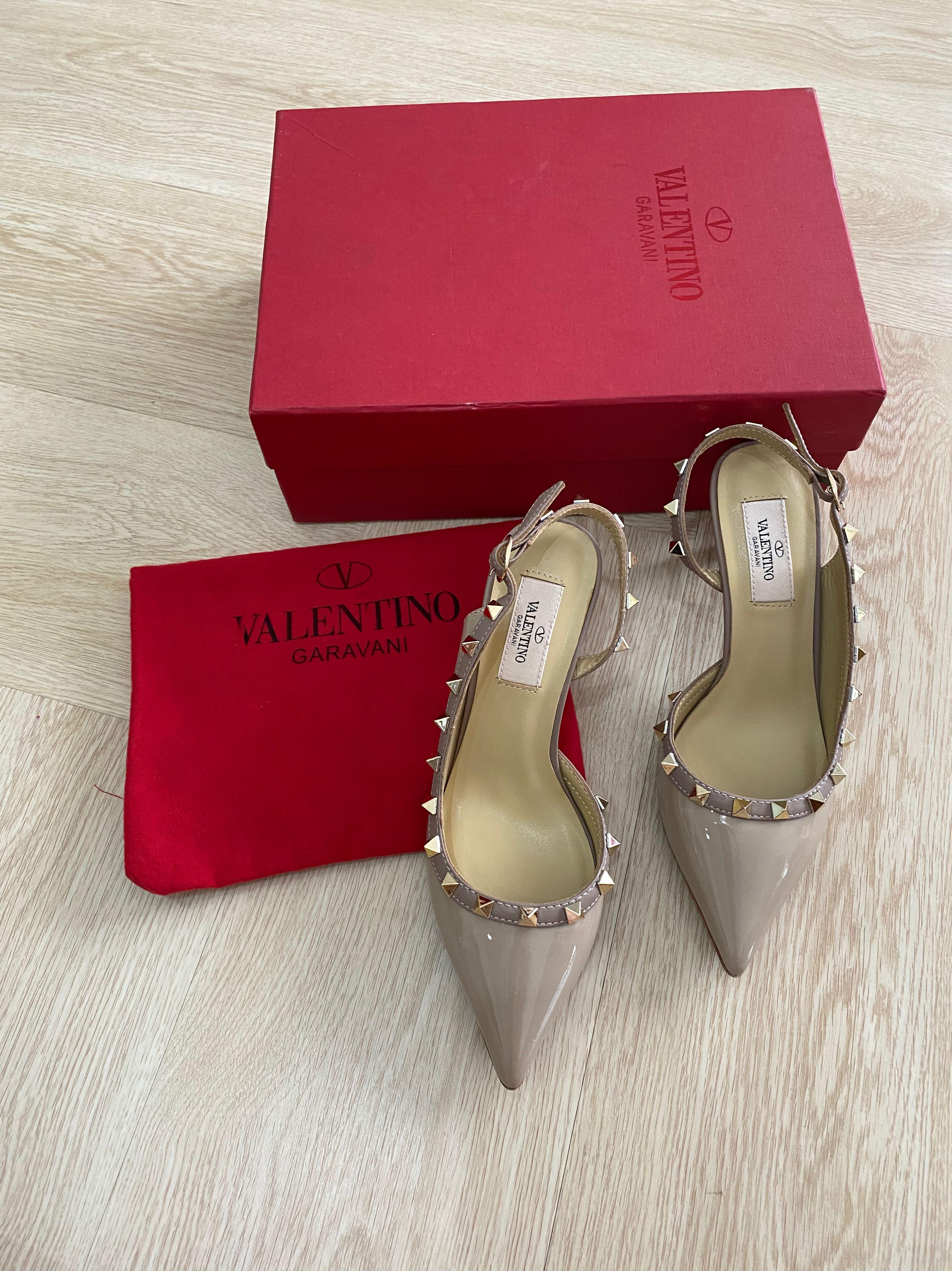 Valentino rockstud slingback heels 7cm 