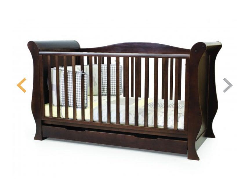 Beautiful Versatile Cot bed from baby cot with adjustable