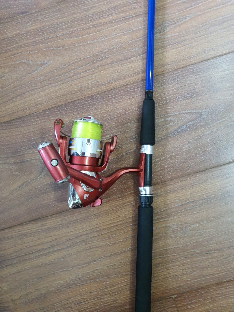 180 cm used Fishing rod with reel