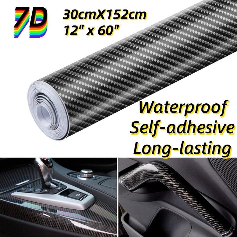 12"X60" 3D SilverCarbon Fiber Vinyl Car Wrap Sheet Roll Film Sticker Decal Sales