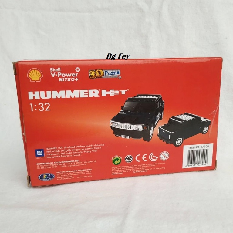 3D Puzzle Hummer H2T - 1/32 Shell Vpower, Toys & Collectibles, Mainan ...