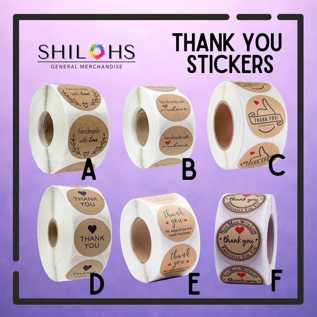 500 pcs Thank you stickers | Packaging label sticker | Sticker tags [ 2 ...