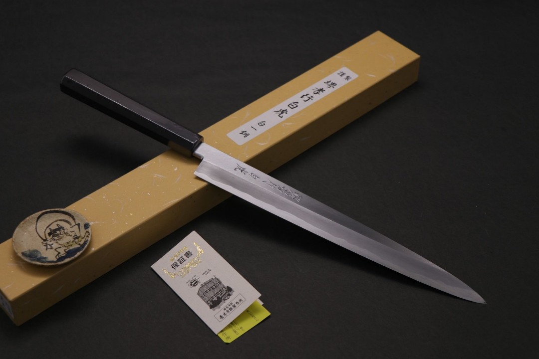 🇯🇵 [日本] 堺孝行🔥白虎四神系列白一鋼正夫柳刃附鞘270mm🔥 日本高級 