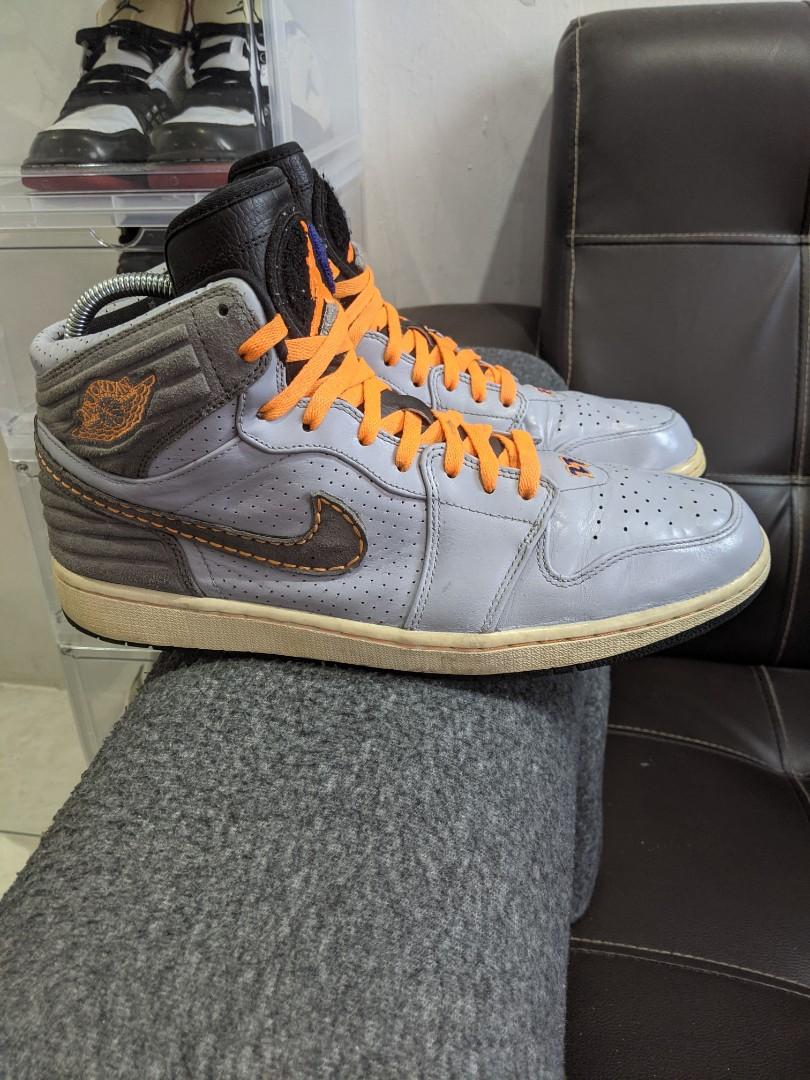 Jordan 1 retro store 93 wolf grey orange