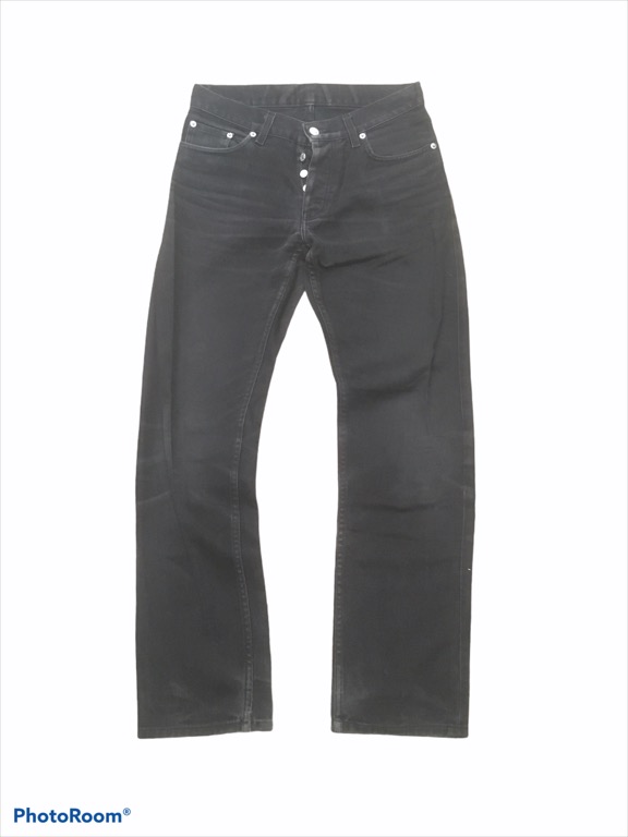 Archive 98' HELMUT LANG Classic Cut Black Denim Jeans, Men's