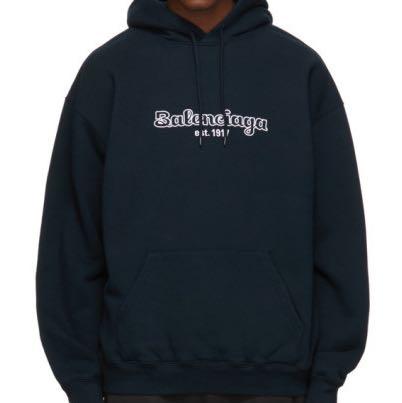 Balenciaga hoodie best sale womens navy