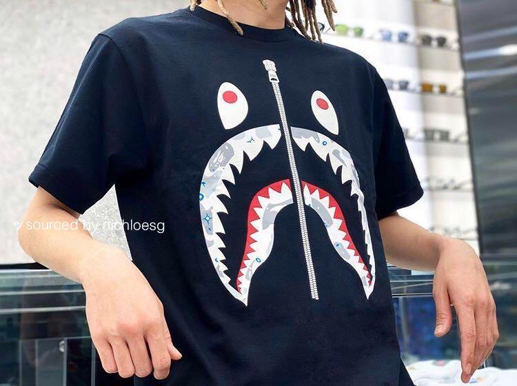 Bape space camo shark tee new arrivals