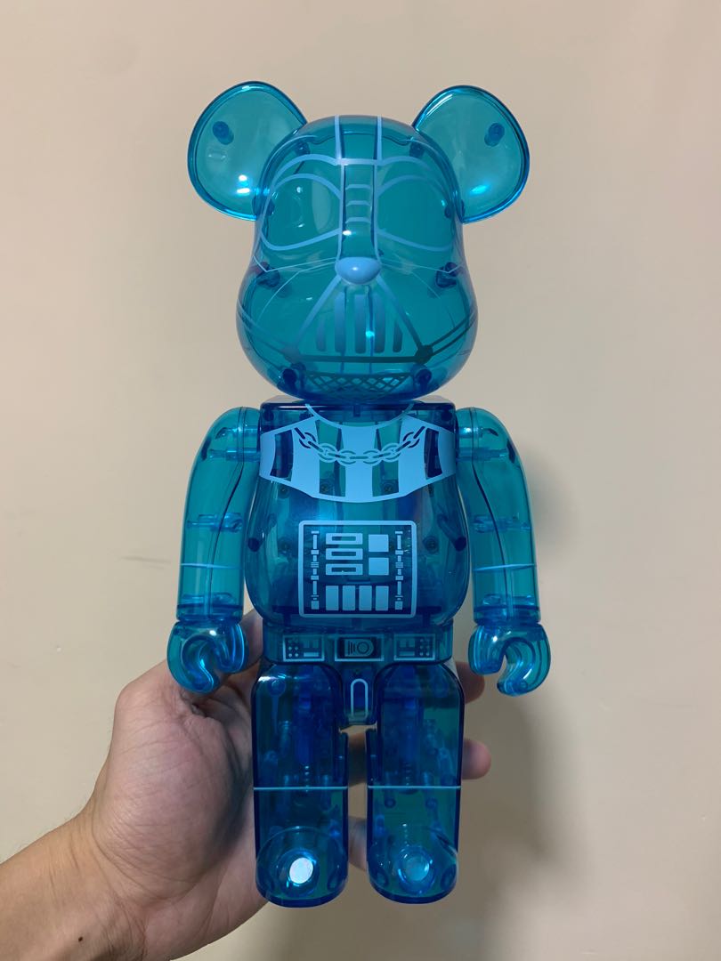 bearbrick 黑武士特版藍色透明400%, 興趣及遊戲, 玩具& 遊戲類