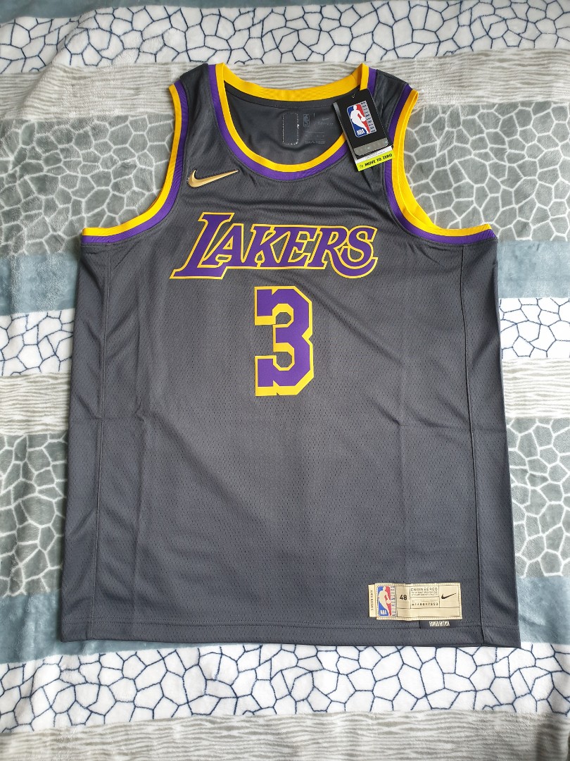 Nike LA Lakers Anthony Davis #3 2021 NBA Swingman Jersey Earned
