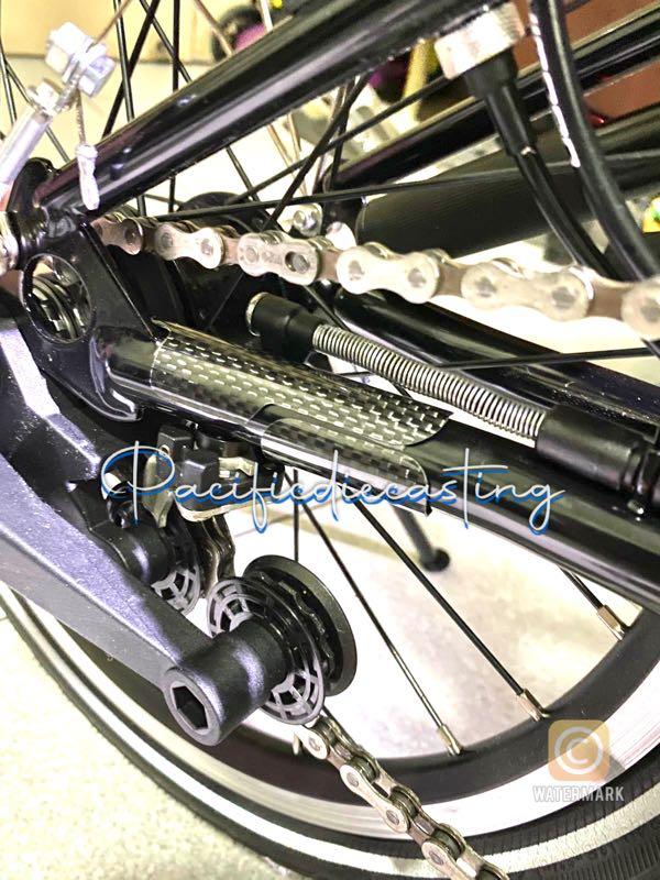2 pcs set Brompton Carbon fibre chainstay protector chainstay e hook shield chain stay e hook