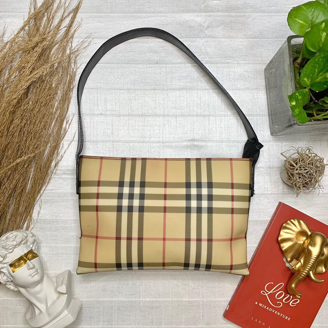 Burberry Nova Check Small Pochette Bag in PVC Leather, Luxury, Bags &  Wallets on Carousell