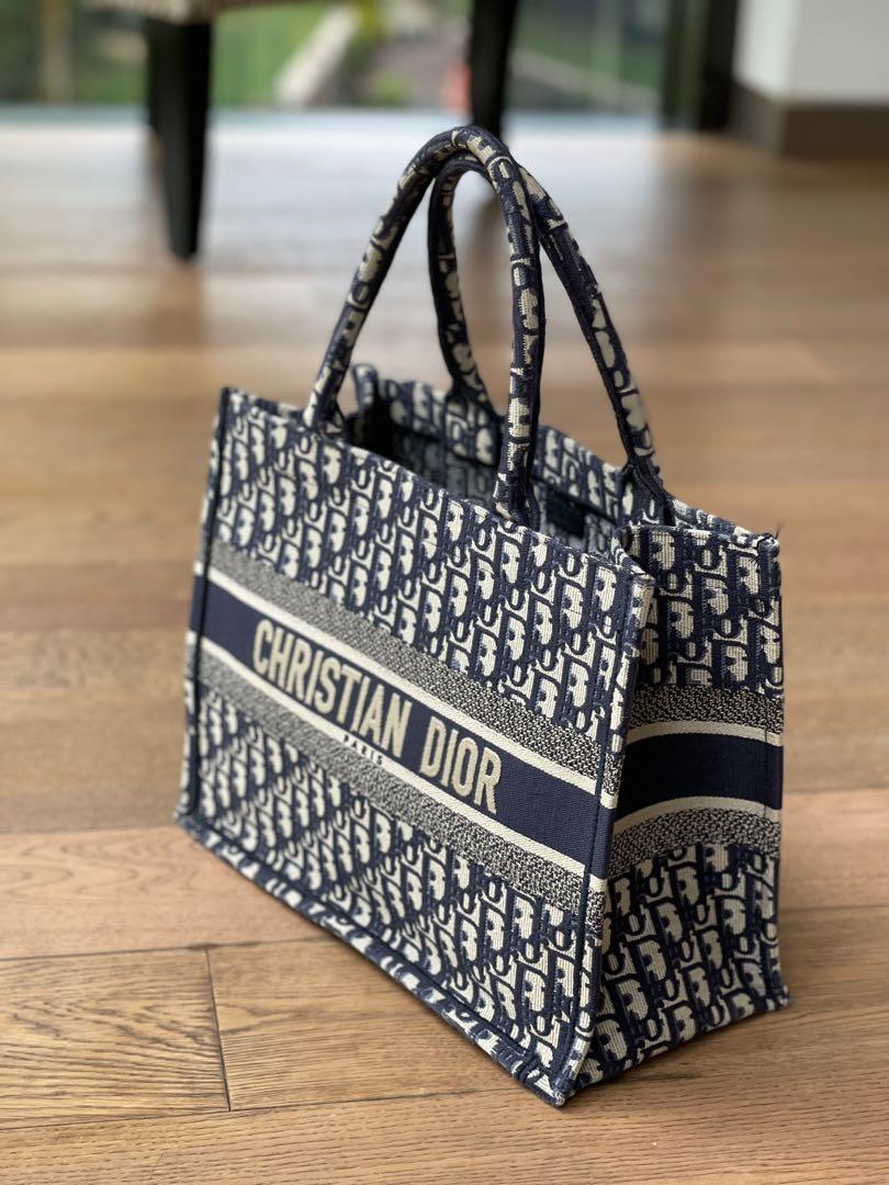 Christian Dior Blue Dior Oblique Embroidery bag